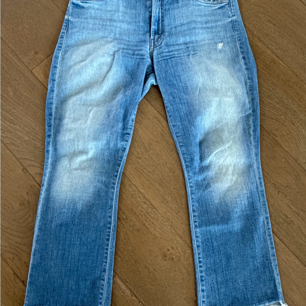 MOTHER Women’s Cropped Ankle Jeans in Light Wash Blue